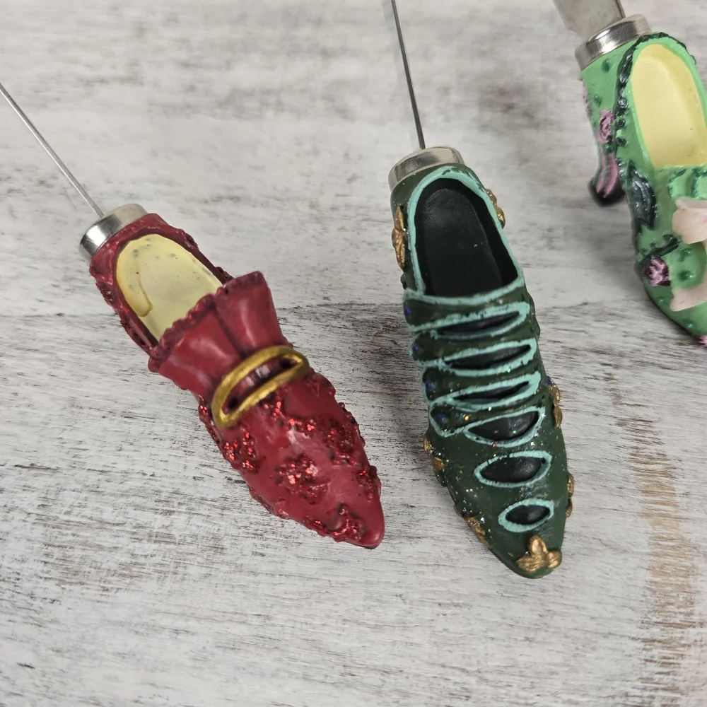 Four Butter Cheese Spreaders With Fancy Shoe Theme